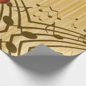 ギパーソナライズされたター音誕生日 ラッピングペーパー (角)