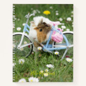 ギパーソナライズされたニーピグとバイク/写おもしろい真 ノートブック (正面)