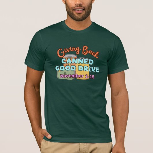 ギビングバック缶詰ドライブ 2025 エディション Tシャツ (正面)
