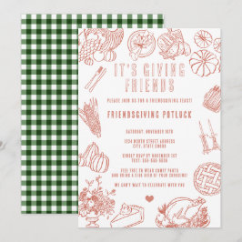 ギビング・フレンズ カジュアル フレンズギビング ポットラック 招待状