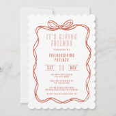 ギビング・フレンズ フレンズギビング コケット ボウ 招待状 (正面)