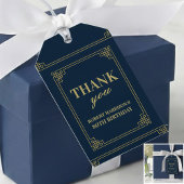 ギフタグ おしゃれ ネイビー ゴールド 80歳の誕生日 ありがとう ギフトタグ