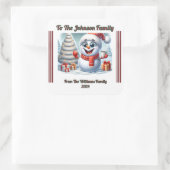 ギフティング用クリスマスススススクエアステッカー スクエアシール (バッグ)