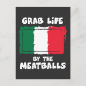 ギフトおもしろいアイディアイタリアンミートボールイタリア国旗1 ポストカード (正面)