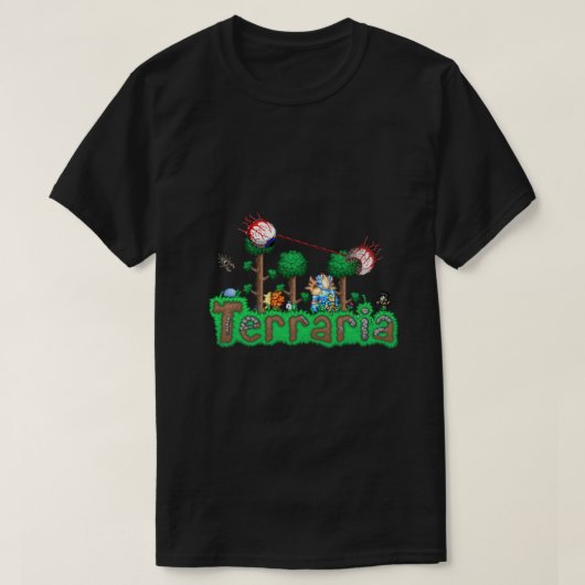 ギフトおもしろいテラリアゲームクラシッククリスマスTシャツ Tシャツ (デザイン正面)