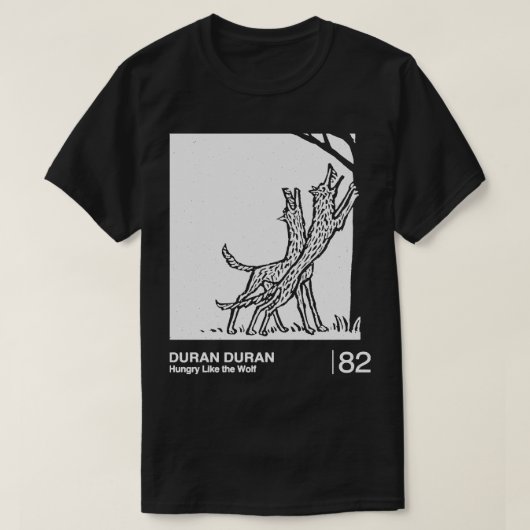 ギフトおもしろいブリティッシュデュランデュランロックバンドレトロワ Tシャツ (デザイン正面)