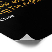 ギフトおもしろい引用文パーソナライズされた誕生日名アイディア ポスター (角)