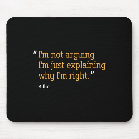 ギフトおもしろい引用文パーソナライズされた誕生日名アイディア マウスパッド (正面)