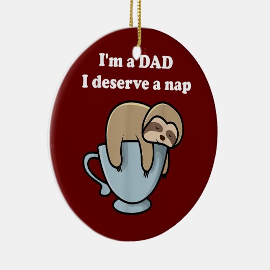 ギフトおもしろい父の日男性へ私はパパである セラミックオーナメント (右)