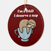 ギフトおもしろい父の日男性へ私はパパである セラミックオーナメント (左)