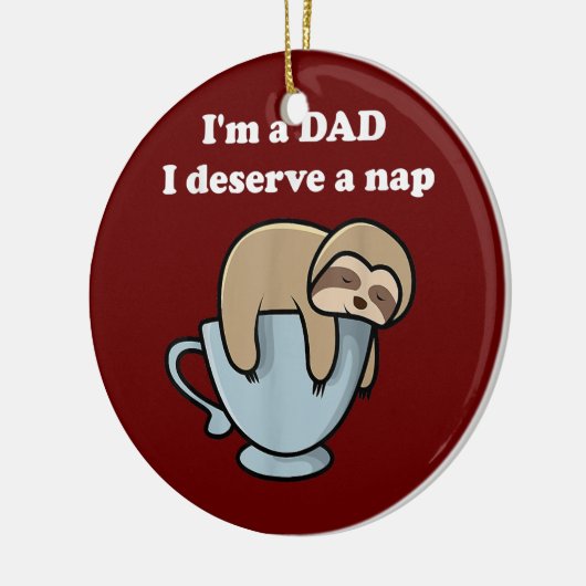 ギフトおもしろい父の日男性へ私はパパである セラミックオーナメント (左)