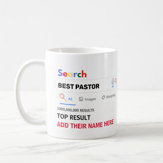 ギフトおもしろい牧師デアコン牧師聖職者 コーヒーマグカップ (左)