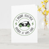 ギフトおもしろい電気自動車EV車 カード (黄色い花)