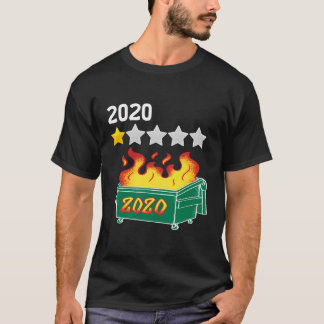 ギフトおもしろい2020 One Star Review Dumpsterfire Tシャツ