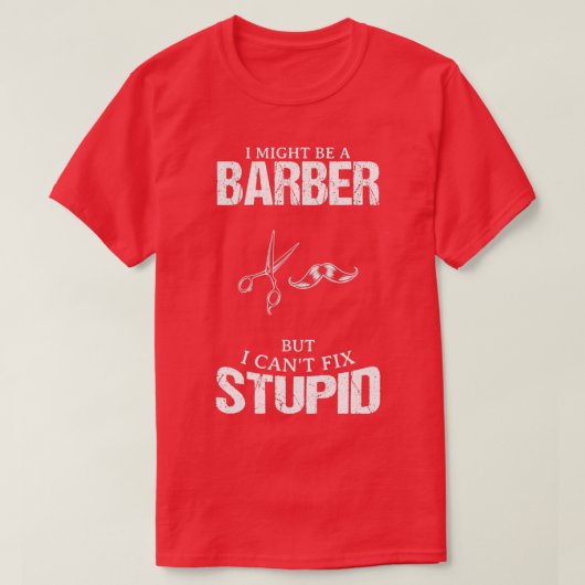 ギフトおもしろい3の理容師デザイン Tシャツ (デザイン正面)