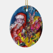 ギフトおよびおもちゃのクリスマスのサンタ セラミックオーナメント (右)