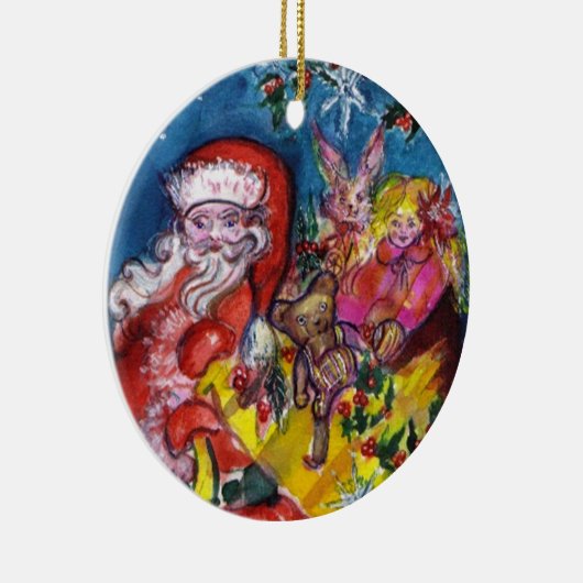 ギフトおよびおもちゃのクリスマスのサンタ セラミックオーナメント (右)