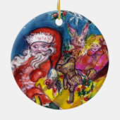 ギフトおよびおもちゃのクリスマスのサンタ セラミックオーナメント (裏面)