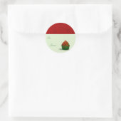 ギフトからホリデーカップケーキウィムジー2 ラウンドシール (バッグ)