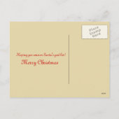 ギフトが付いているサンタ-ヴィンテージのクリスマスの挨拶状 シーズンポストカード (裏面)