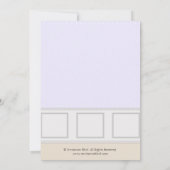 ギフトが付いているシックなお母さんそして乳母車 招待状 (裏面)