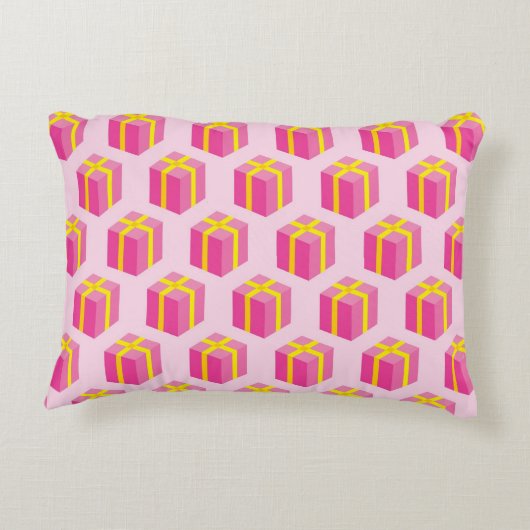 ギフトが付いている背景 アクセントクッション (裏面)