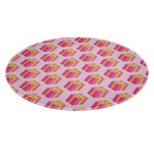 ギフトが付いている背景 カッティングボード (角)