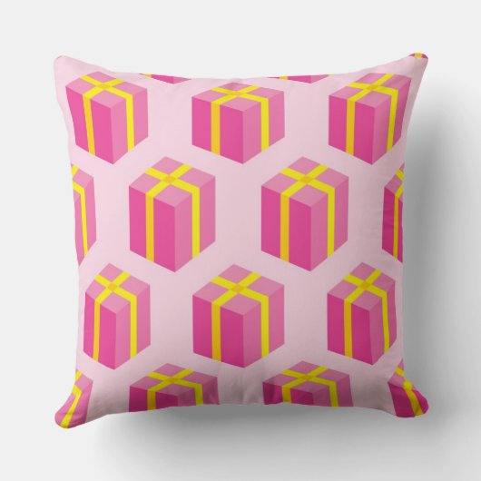 ギフトが付いている背景 クッション (裏面)