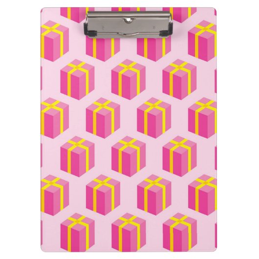 ギフトが付いている背景 クリップボード (正面)