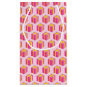 ギフトが付いている背景 スモールペーパーバッグ (裏面)