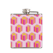 ギフトが付いている背景 フラスク (裏面)