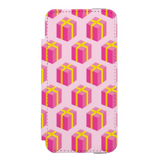 ギフトが付いている背景 INCIPIO iPhoneウォレットケース (フォリオ 正面)