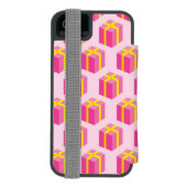 ギフトが付いている背景 INCIPIO iPhoneウォレットケース (フォリオ裏面)