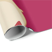 ギフトが付いている黒いサンタ ラッピングペーパー (ロールコーナー)