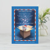 ギフトきらめくボックスクリスマスパーティの招待状 招待状 (スタンド正面)