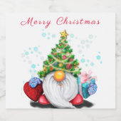 ギフトきらめく付きクリスマスワインラベル格言 スパークリングワインラベル (シングルラベル)