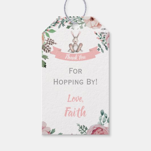 ギフトでホッピングしてくれてありがとうラベル ギフトタグ (正面)