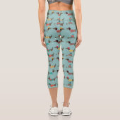 ギフトとそりパターン付きホリデーダックスシャンド カプリレギンス (裏面)