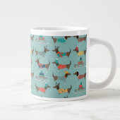 ギフトとそりパターン付きホリデーダックスシャンド ジャンボコーヒーマグカップ (右)