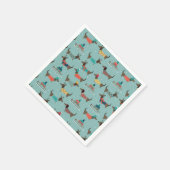 ギフトとそりパターン付きホリデーダックスシャンド スタンダードカクテルナプキン (角)