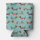 ギフトとそりパターン付きホリデーダックスシャンド 缶クーラー (正面)