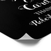 ギフトとカードのサイン |ブライダルシャワー結婚のサイン ポスター (角)