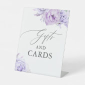 ギフトとカードダスティパープル結婚フローラ 台座サイン (正面)