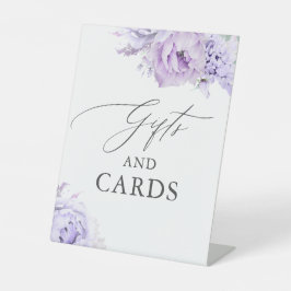 ギフトとカードダスティパープル結婚フローラ 台座サイン