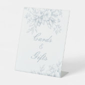 ギフトとカードフローラブルー結婚トイル 台座サイン (正面)