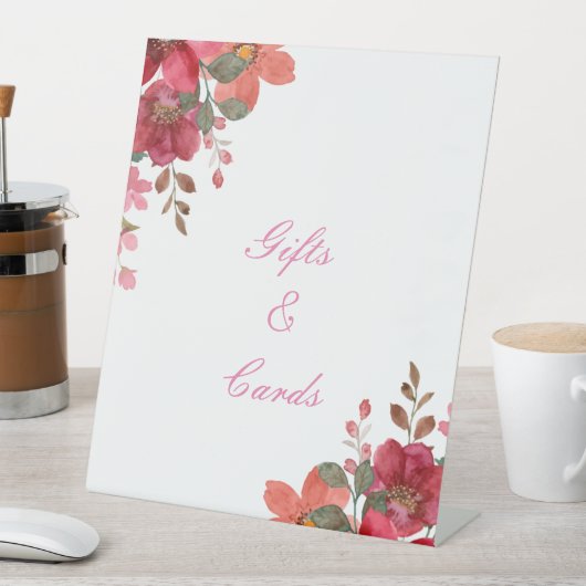 ギフトとカード歓迎ブライダルシャワー 台座サイン (インサイチュ)