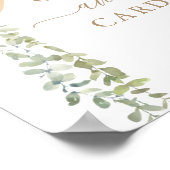 ギフトとカード署名金ゴールドバルーンベビーシャワー ポスター (角)