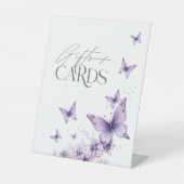 ギフトとカード蝶ブライダルシャワー 台座サイン (正面)