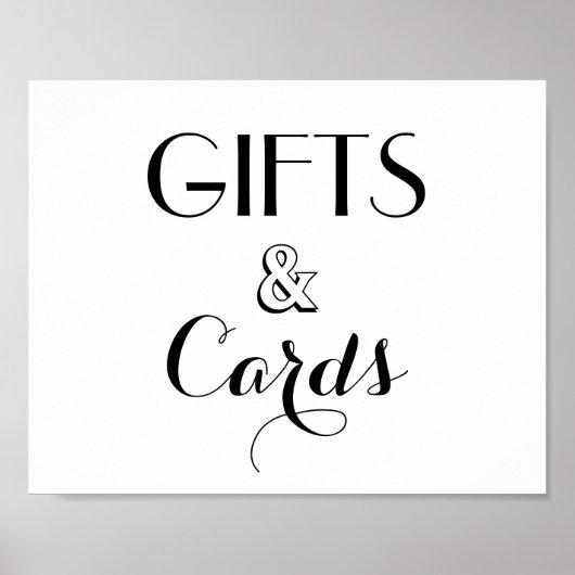 ギフトとカー結婚ドのスクリプトサイン ポスター (正面)