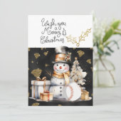 ギフトとボールのある野球のクリスマス シーズンカード (スタンド正面)